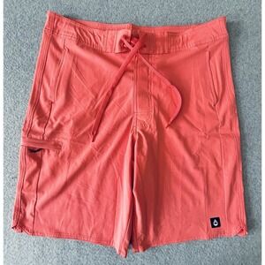O'Rageous Swim Board Shorts Trunks - Pink Salmon - Mens Medium